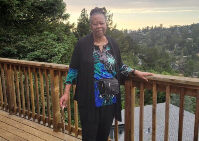 Claudia Mbama at the deck