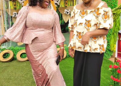 Claudia Mbama with a friend